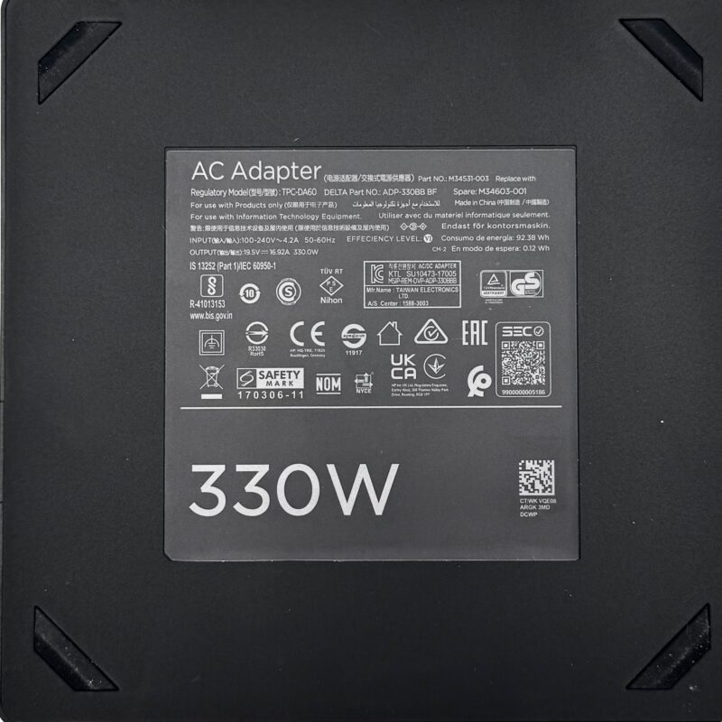 HP 330W original charger 4.5 x 3.0 mm